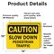 Signmission Slow Down Pedestrian Traffic Caution Sign, Vinyl Decal, 14in W x 10in L, 2PK OS-2PACK-CS-D-1014-L-19232 - alternate 3